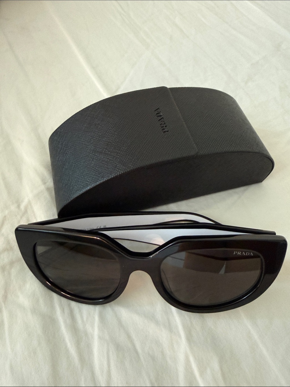 Prada  Black Cat-Eye Sunglasses